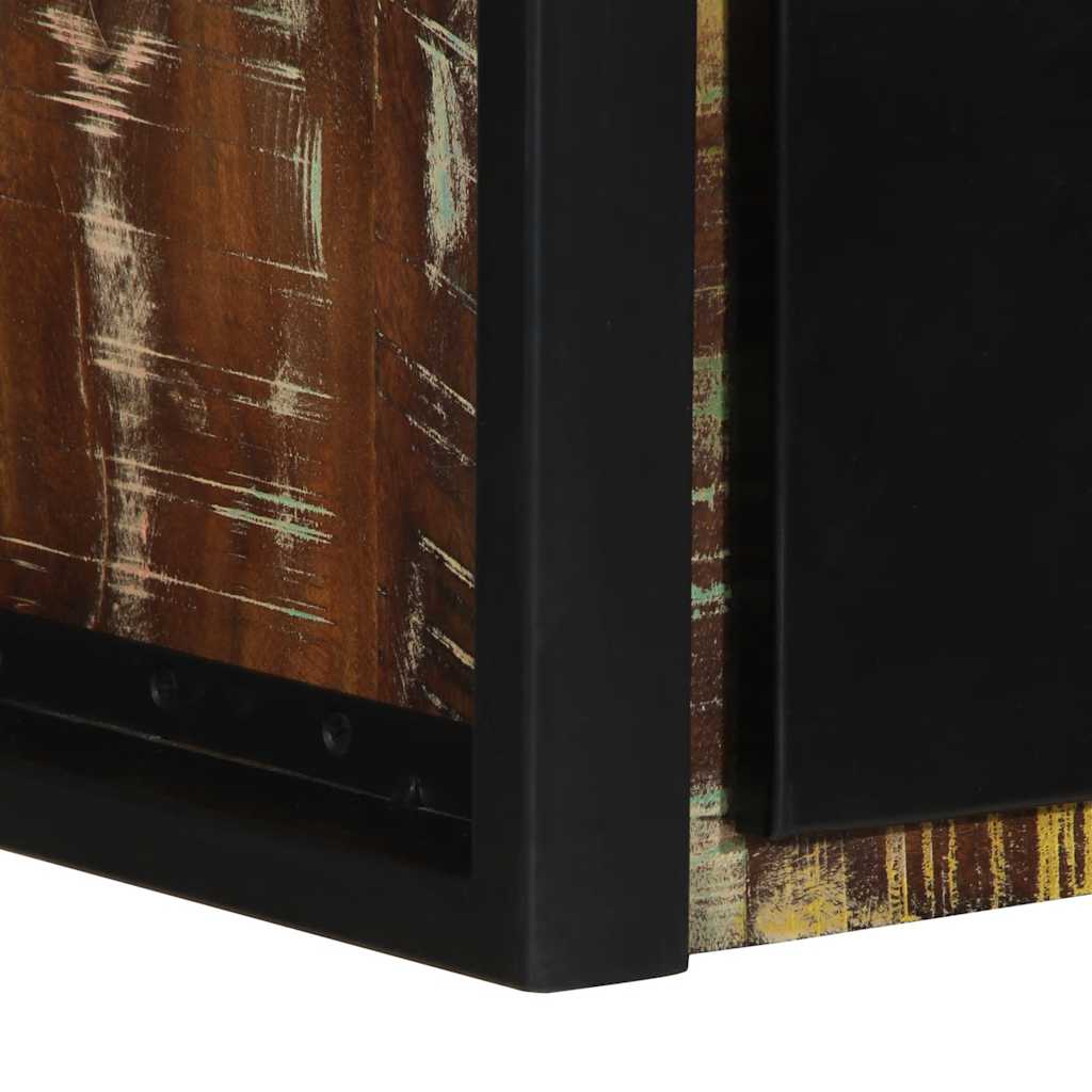 Nattbord 2 stk flerfarget 40x35x25 cm gjenvunnet heltre