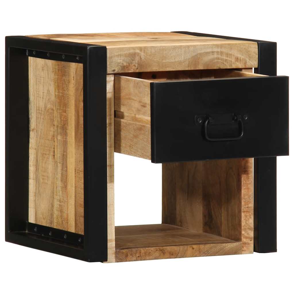 Nattbord 40x35x40 cm grovt heltre mangotre