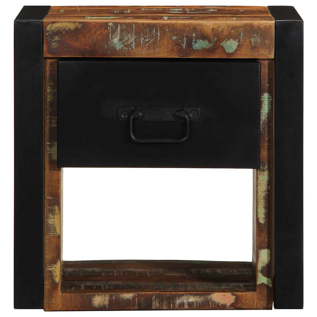 Nattbord 2 stk flerfarget 40x35x40 cm gjenvunnet heltre