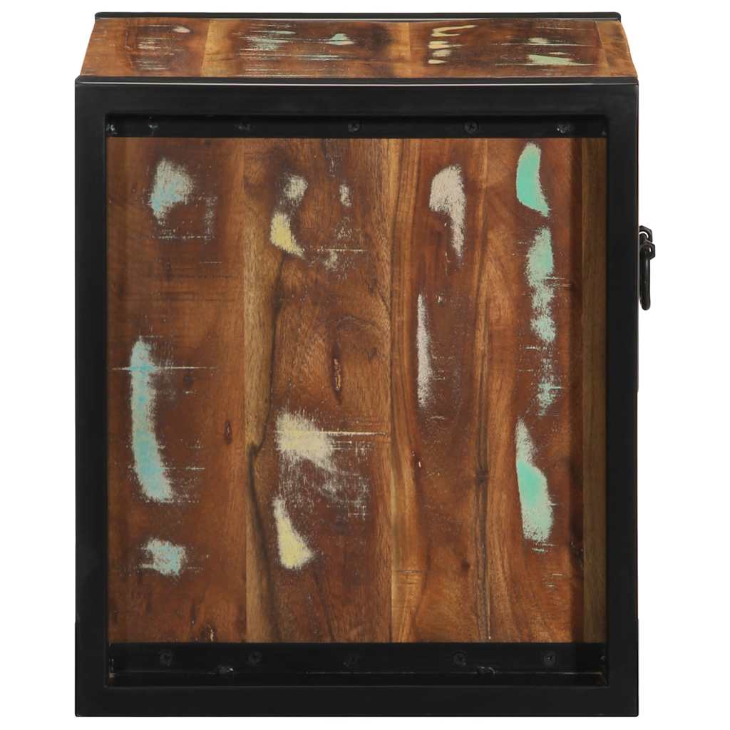 Nattbord 2 stk flerfarget 40x35x40 cm gjenvunnet heltre
