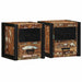 Nattbord 2 stk flerfarget 40x35x40 cm gjenvunnet heltre