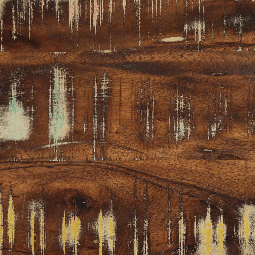 Nattbord flerfarget 40x35x40 cm gjenvunnet heltre