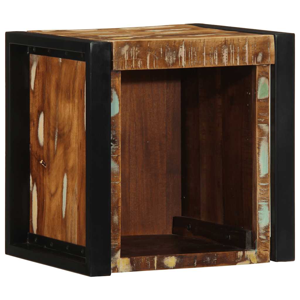 Nattbord 2 stk flerfarget 40x35x40 cm gjenvunnet heltre