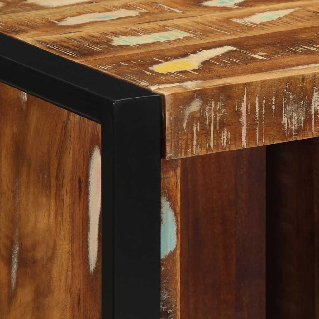 Nattbord 2 stk flerfarget 40x35x40 cm gjenvunnet heltre