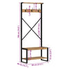 Klesstativ 80x40x190 cm heltre grovt mangotre