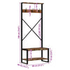 Klesstativ flerfarget 80x40x190 cm gjenvunnet heltre