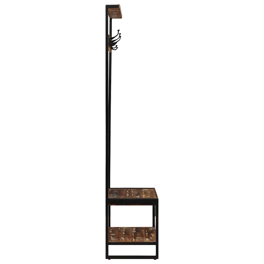 Klesstativ flerfarget 80x40x190 cm gjenvunnet heltre
