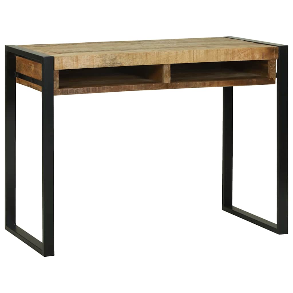 Sminkebord med hylle Brun 100 x 50 x 75 cm Massivt mangotre