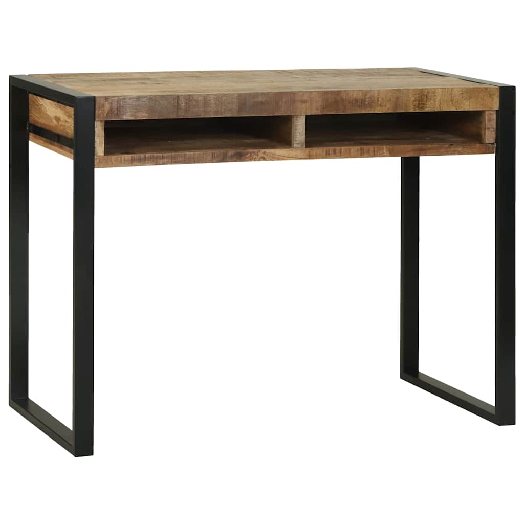 Sminkebord med hylle Brun 100 x 50 x 75 cm Massivt mangotre
