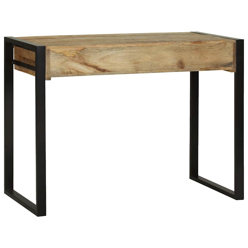 Sminkebord med hylle Brun 100 x 50 x 75 cm Massivt mangotre