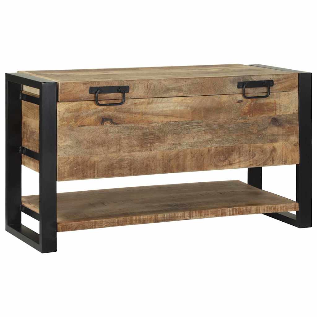 Lagringsboks med lagring Brun 80 x 35 x 45 cm Massivt mangotre