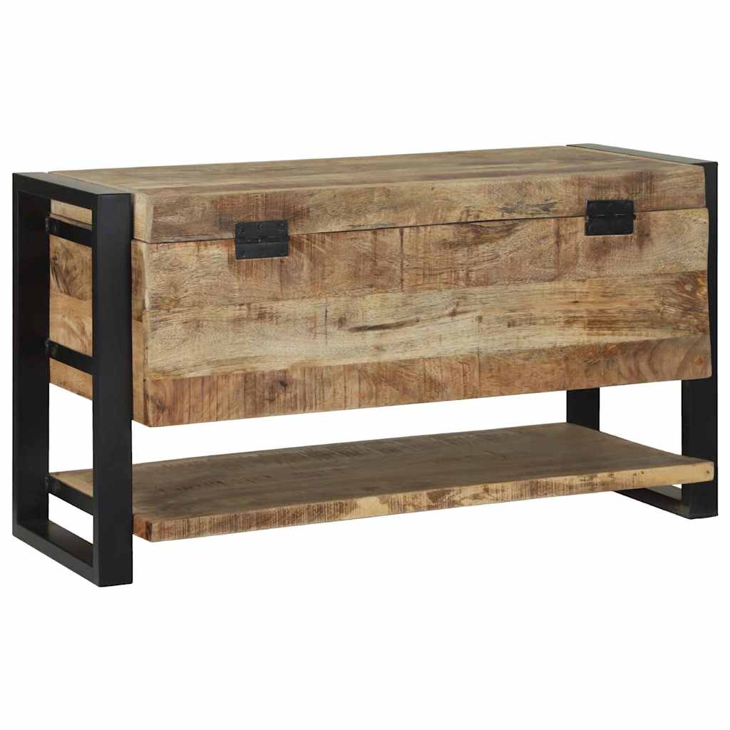 Lagringsboks med lagring Brun 80 x 35 x 45 cm Massivt mangotre