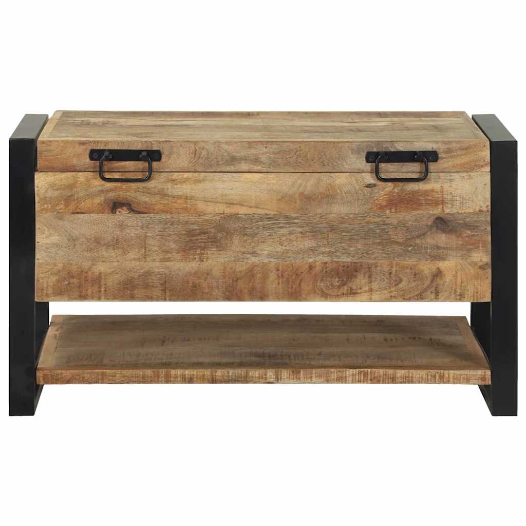 Lagringsboks med lagring Brun 80 x 35 x 45 cm Massivt mangotre