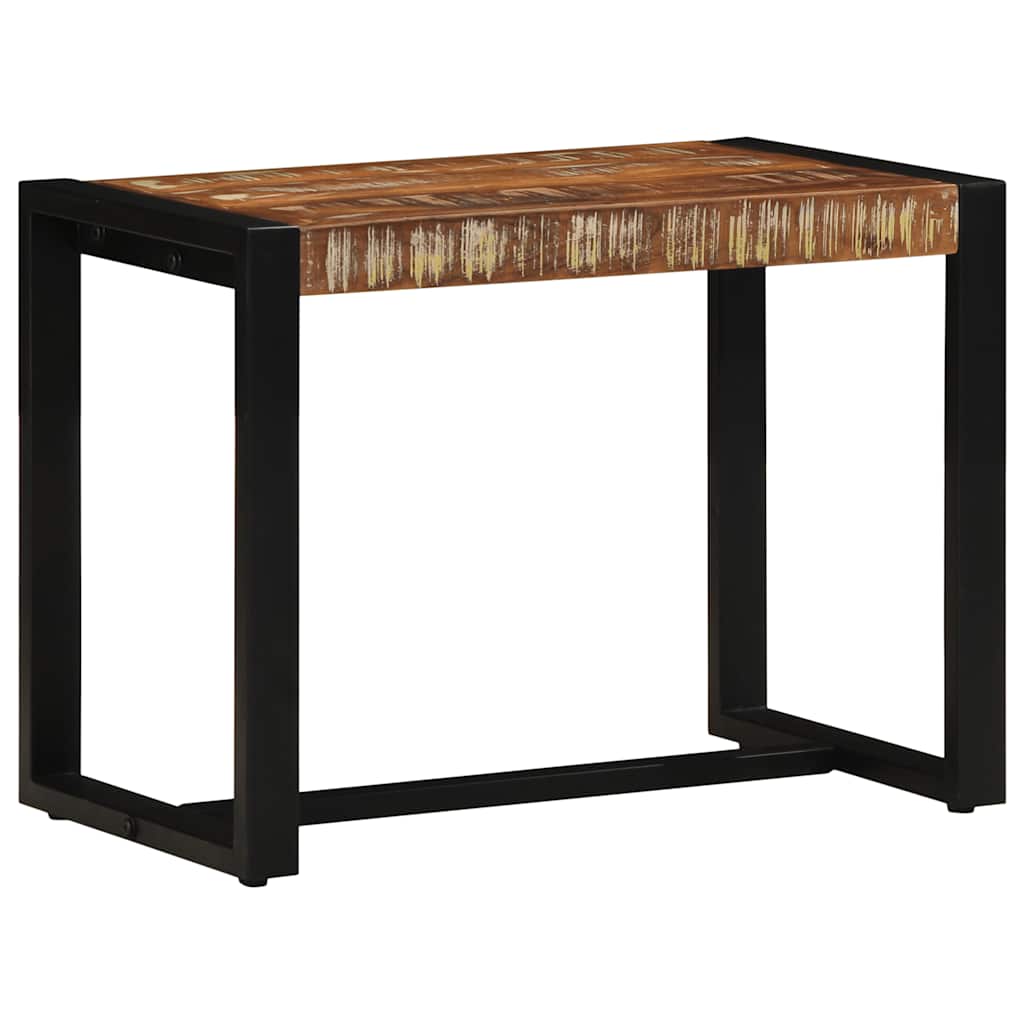 Benk flerfarget 60x35x45 cm gjenvunnet heltre