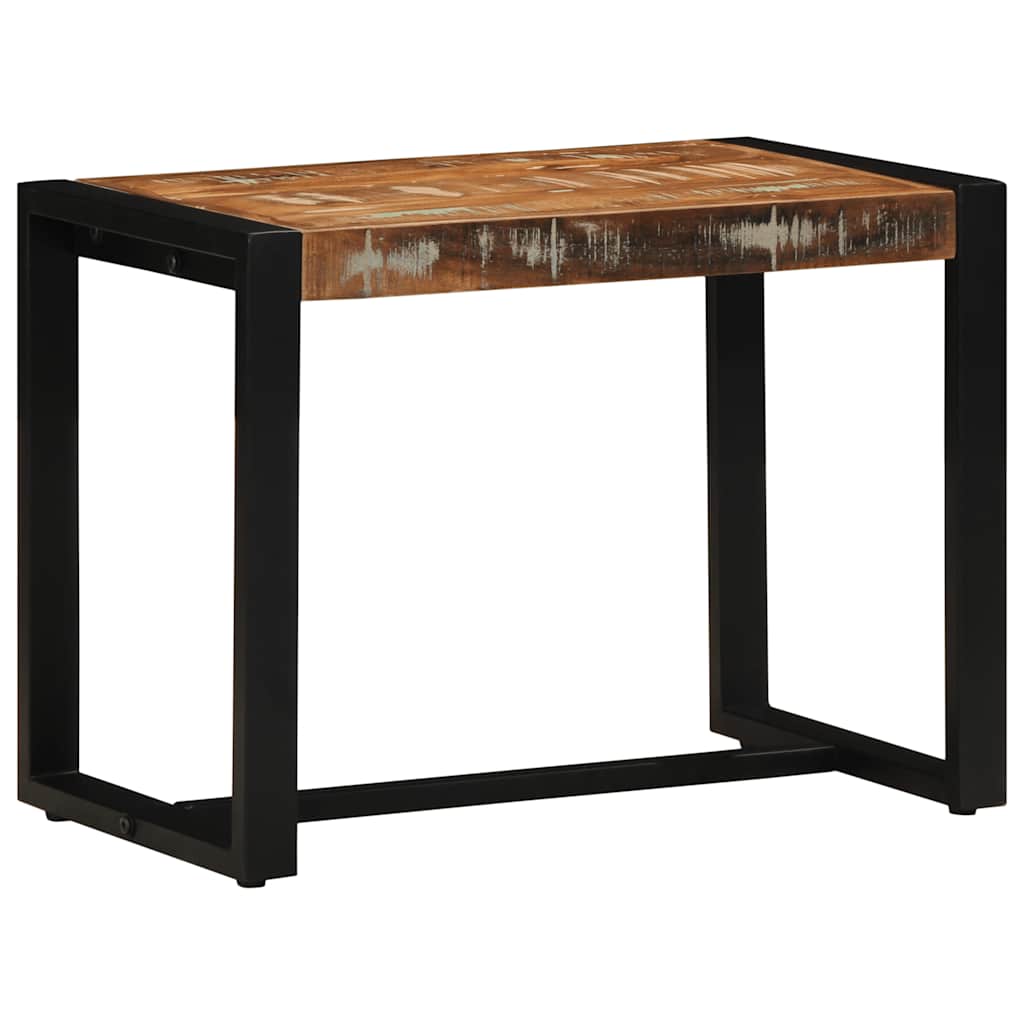 Benk flerfarget 60x35x45 cm gjenvunnet heltre