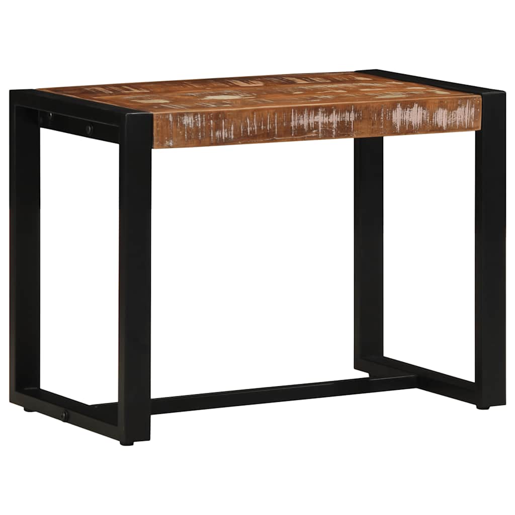 Benk flerfarget 60x35x45 cm gjenvunnet heltre