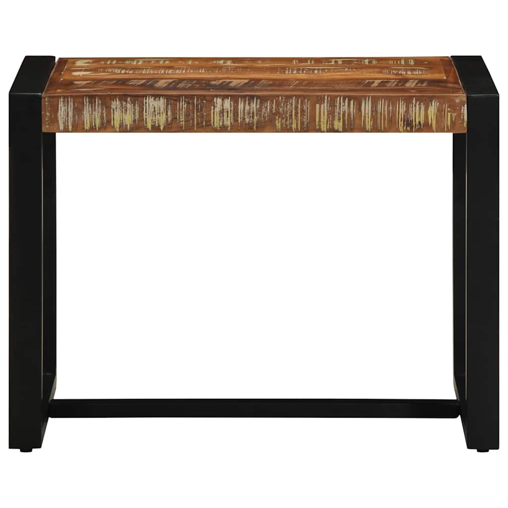 Benk flerfarget 60x35x45 cm gjenvunnet heltre