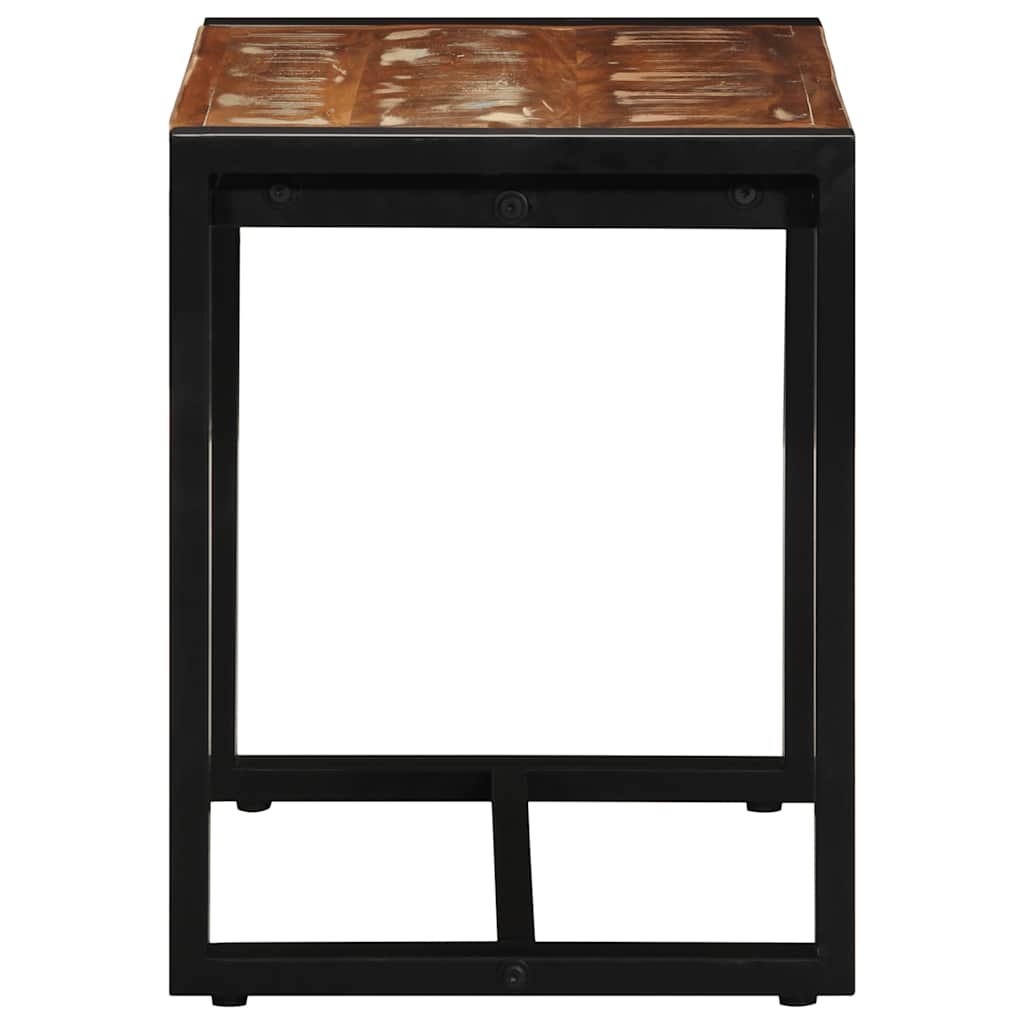 Benk flerfarget 60x35x45 cm gjenvunnet heltre