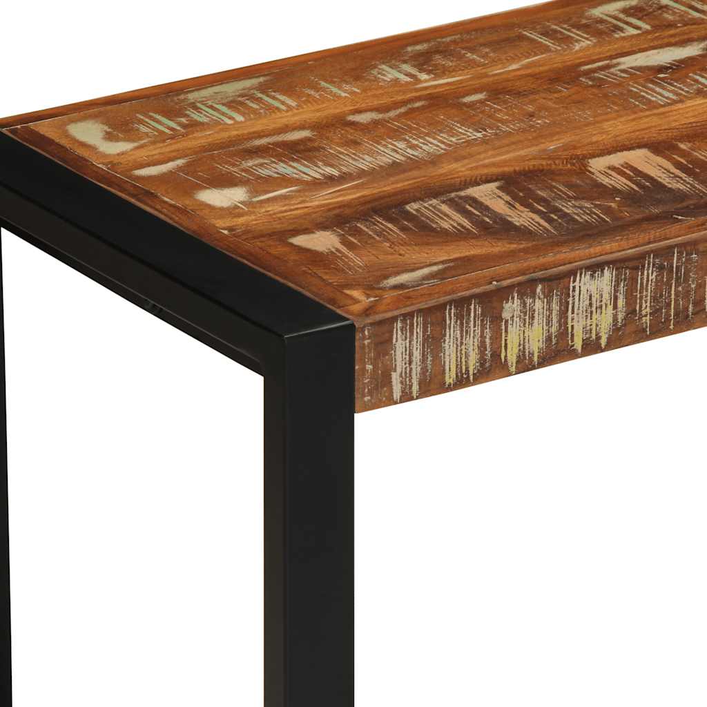 Benk flerfarget 60x35x45 cm gjenvunnet heltre