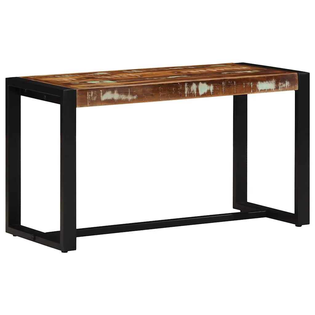 Benk flerfarget 80x35x45 cm gjenvunnet heltre