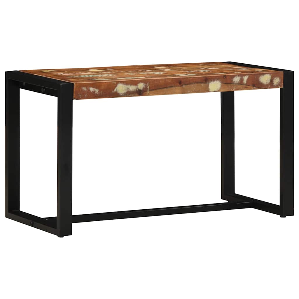 Benk flerfarget 80x35x45 cm gjenvunnet heltre