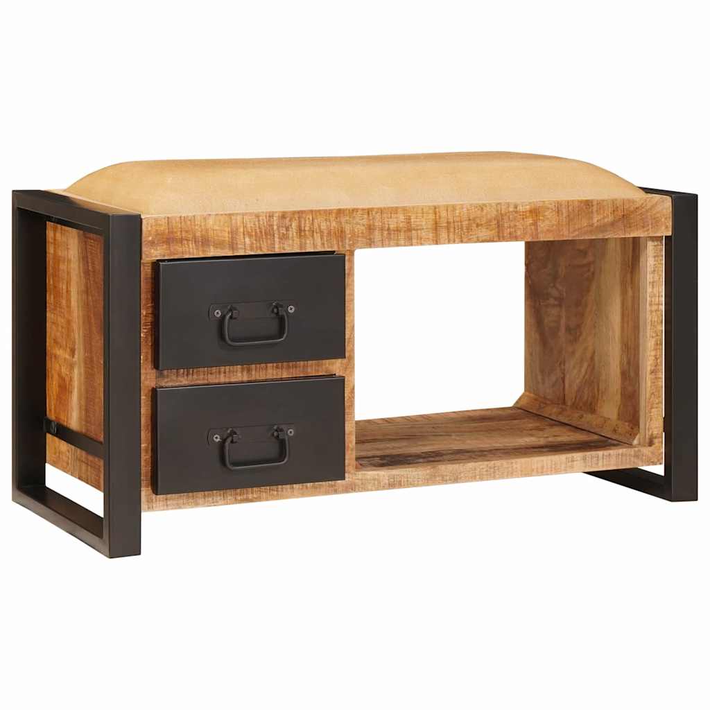 Oppbevaringsbenk Brun 80 x 35 x 40 cm Massivt mangotre