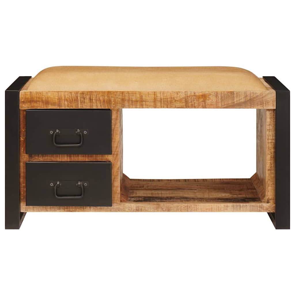 Oppbevaringsbenk Brun 80 x 35 x 40 cm Massivt mangotre