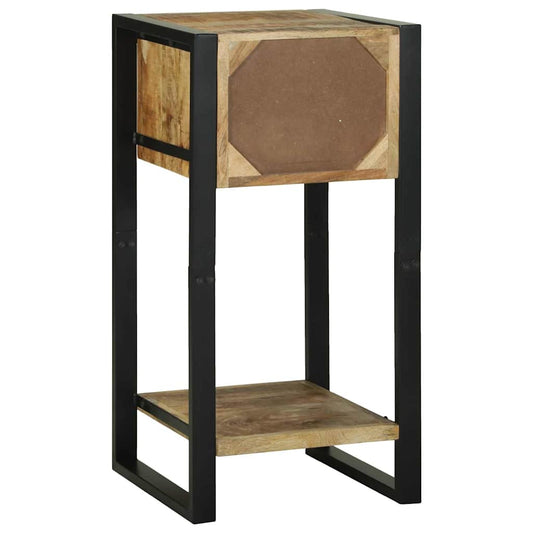 Avlastningsbord med skuff Brun 40 x 40 x 80 cm Massiv mango tre