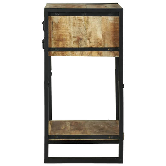 Avlastningsbord med skuff Brun 40 x 40 x 80 cm Massiv mango tre