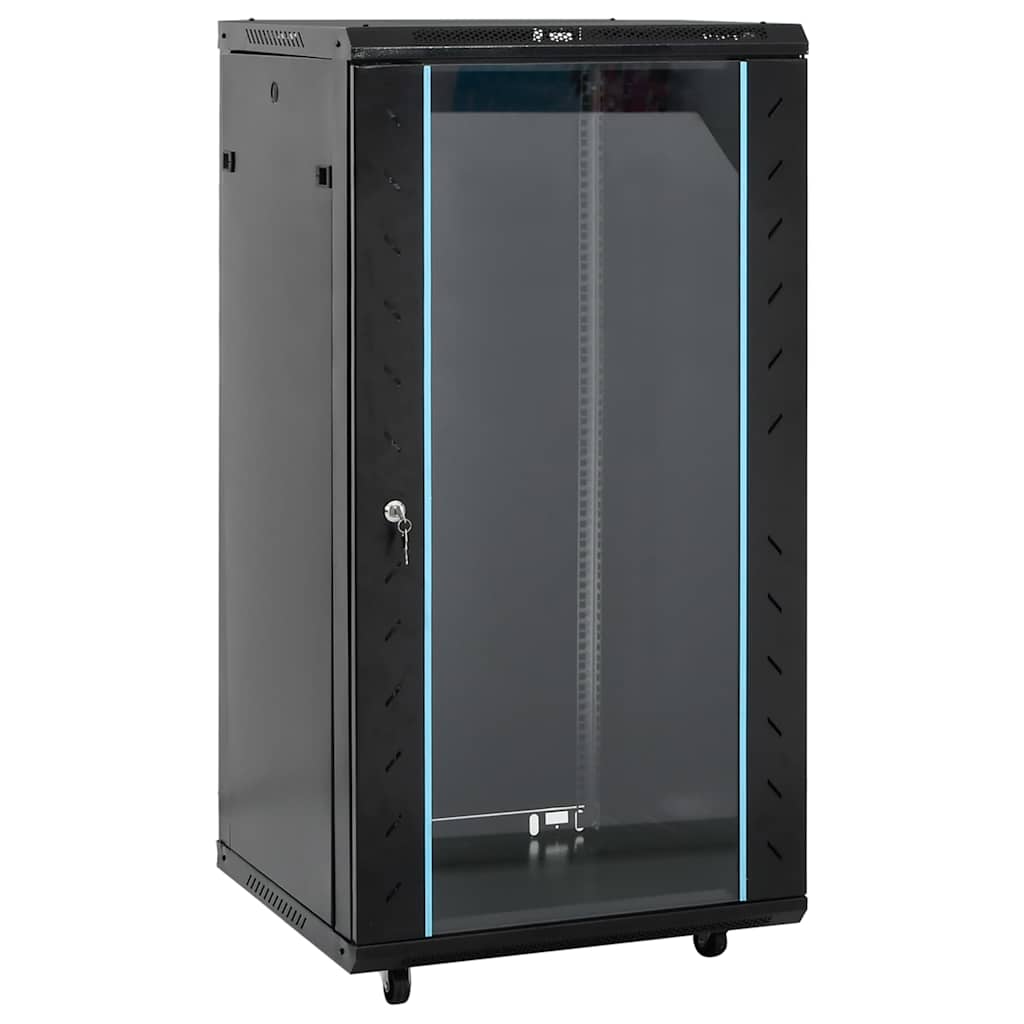 Nettverksskap 22U 19" IP20 svart 60x60x120 cm