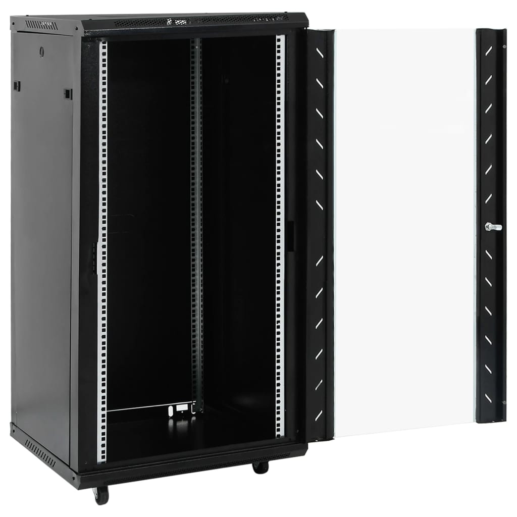 Nettverksskap 22U 19" IP20 svart 60x60x120 cm
