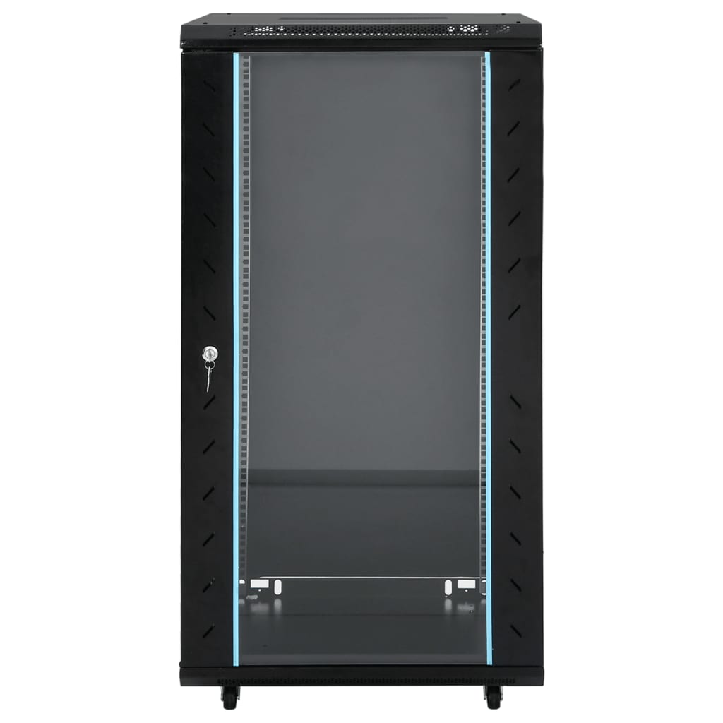 Nettverksskap 22U 19" IP20 svart 60x60x120 cm