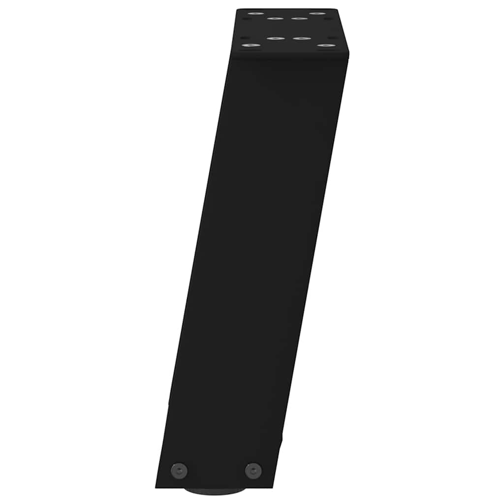 Salongbordben U-formet 2 stk svart 30x(30-31) cm stål