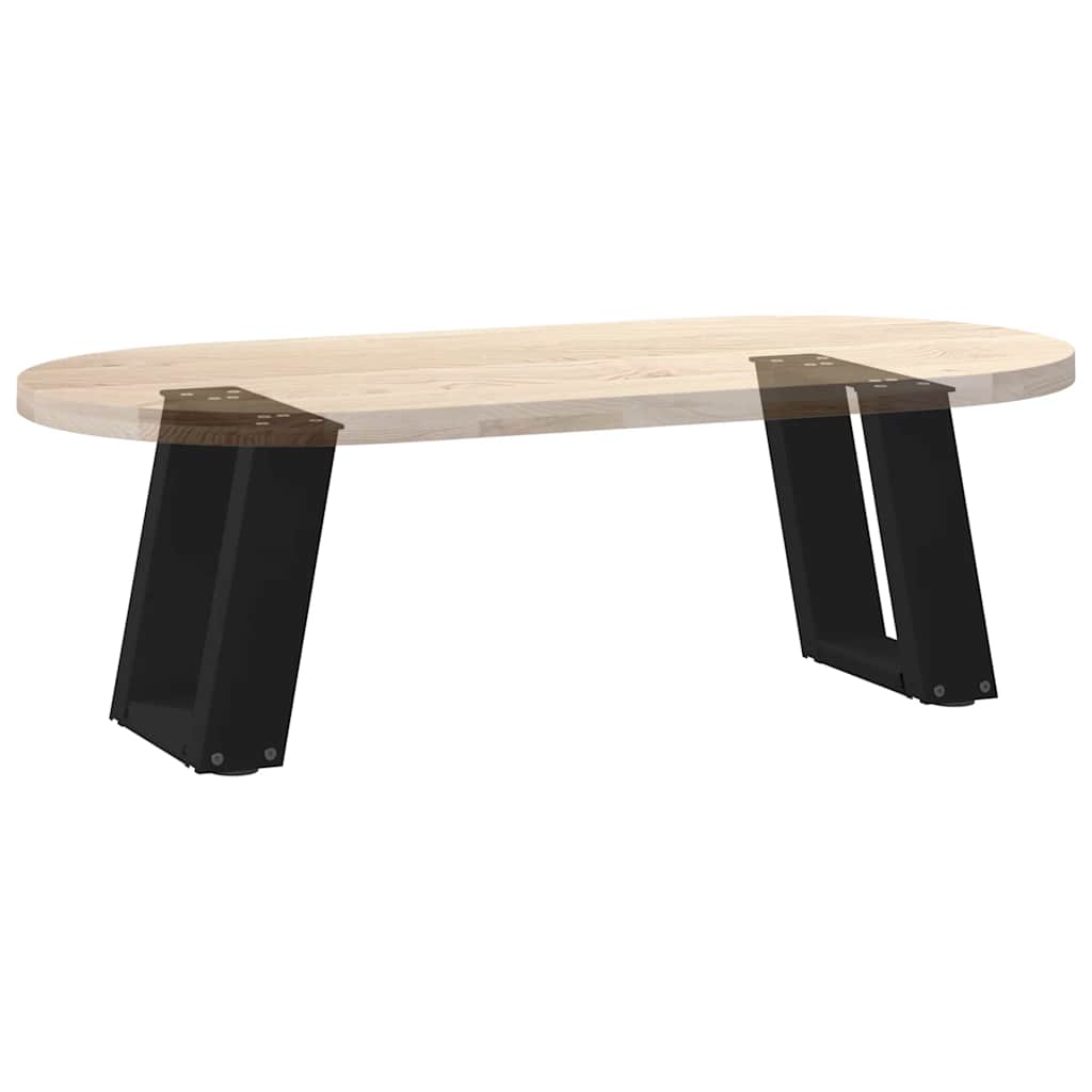 Salongbordben U-formet 2 stk svart 30x(30-31) cm stål