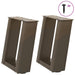Salongbordben U-formet 2 stk naturstål 30x(30-31) cm stål