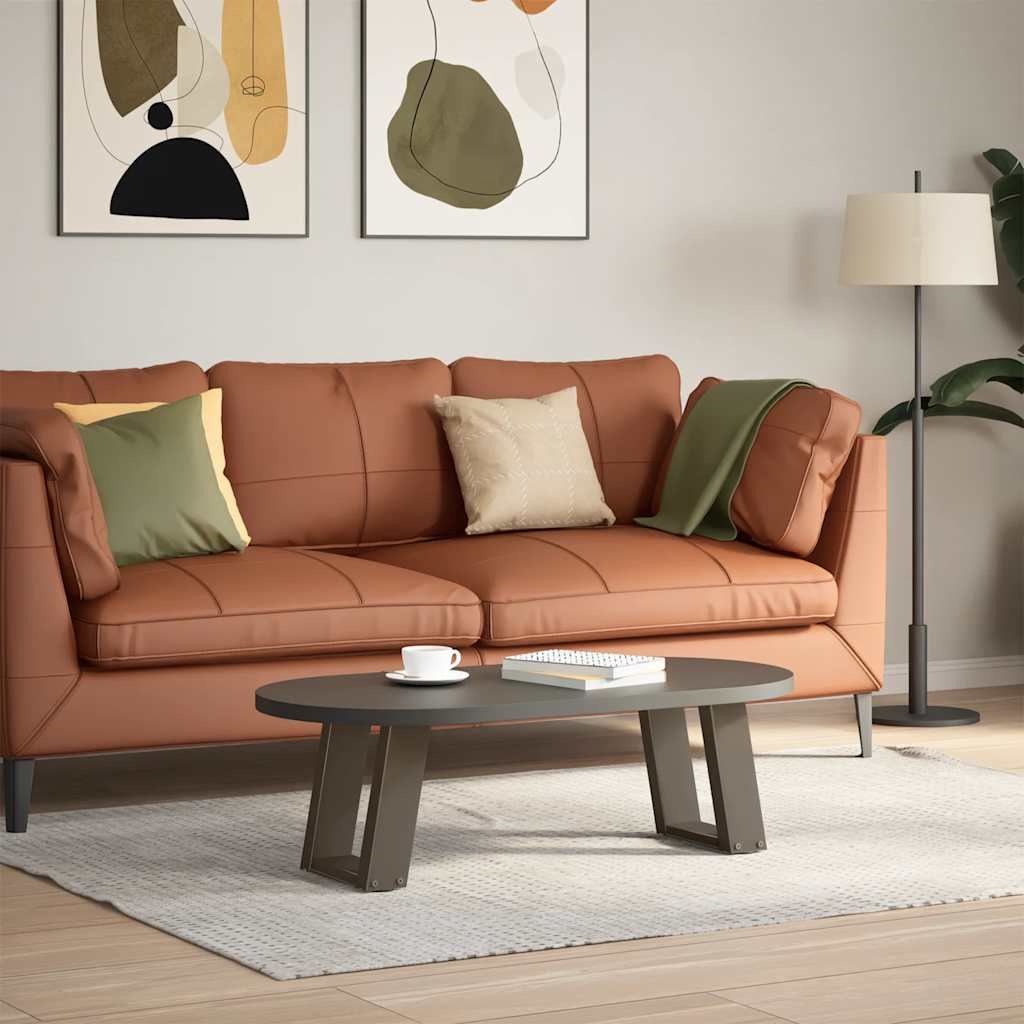 Salongbordben U-formet 2 stk naturstål 30x(30-31) cm stål