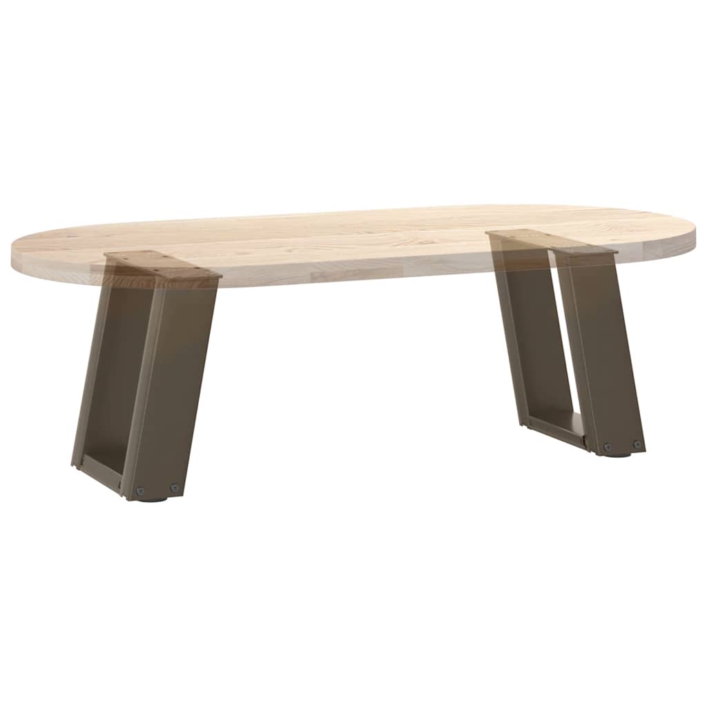 Salongbordben U-formet 2 stk naturstål 30x(30-31) cm stål