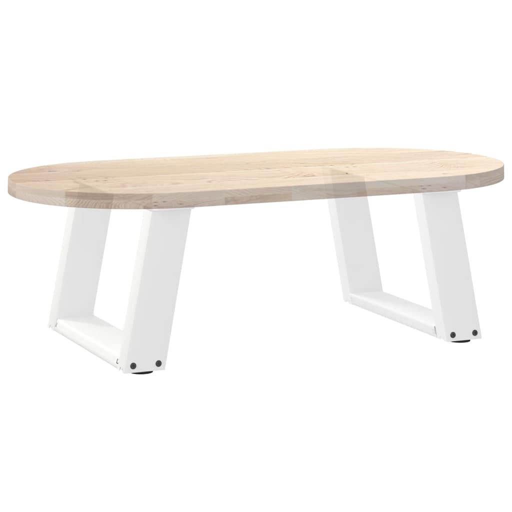 Salongbordben U-formet 2 stk hvit 40x(30-31) cm stål