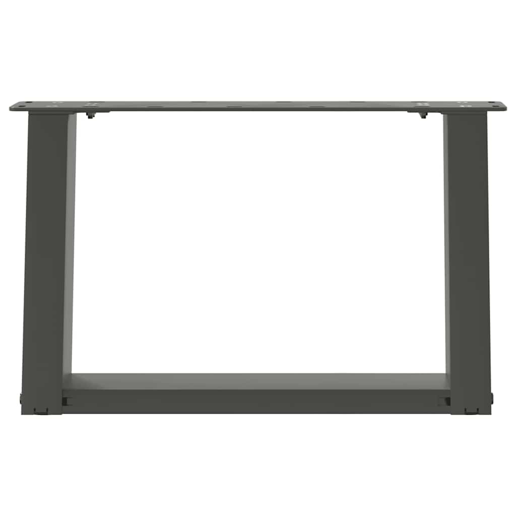 Salongbordben U-formet 2 stk antrasitt 40x(30-31) cm stål