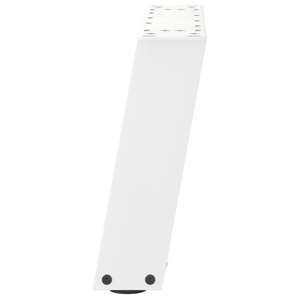 Salongbordben U-formet 2 stk hvit 50x(30-31) cm stål
