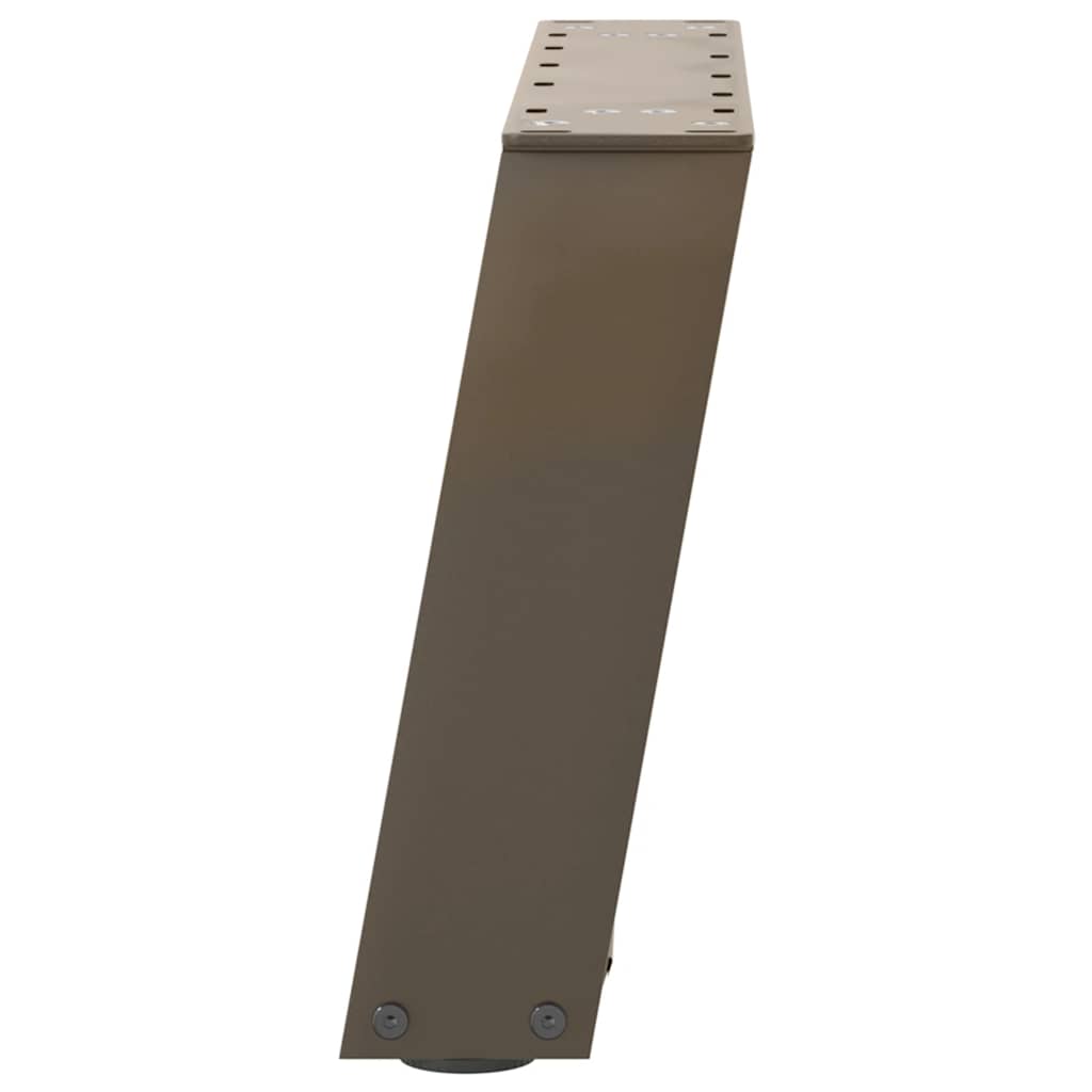 Salongbordben U-formet 2 stk naturstål 50x(30-31) cm stål