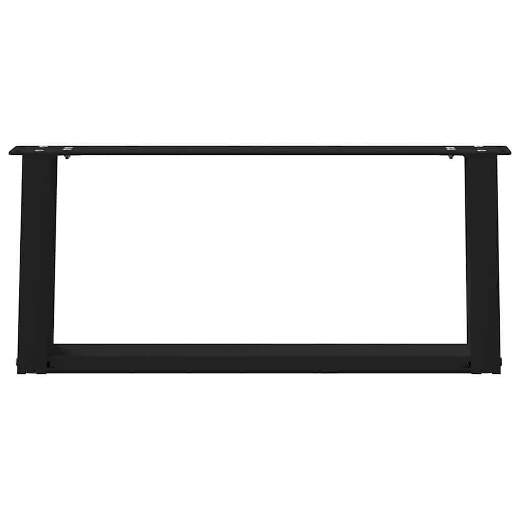 Salongbordben U-formet 2 stk svart 60 x (30-31) cm stål