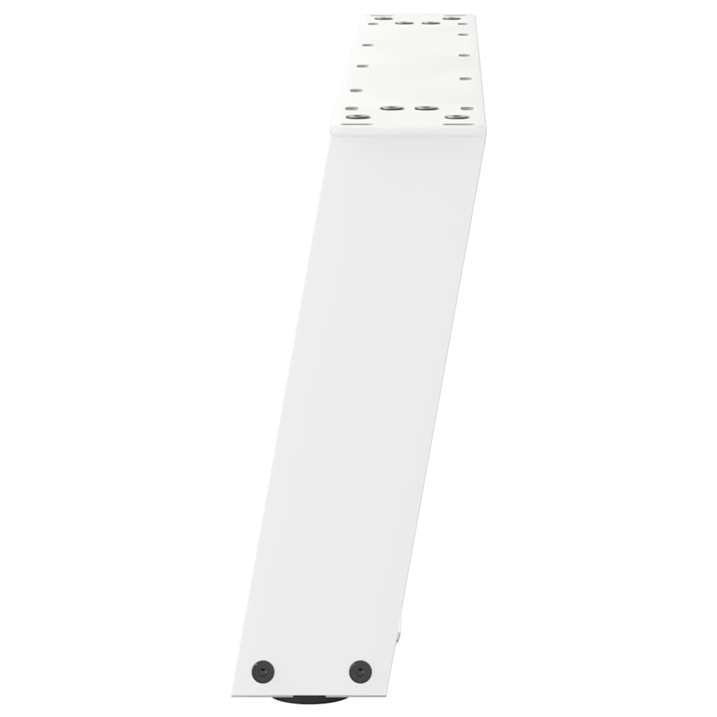 Salongbordben U-formet 2 stk hvit 60x(30-31) cm stål