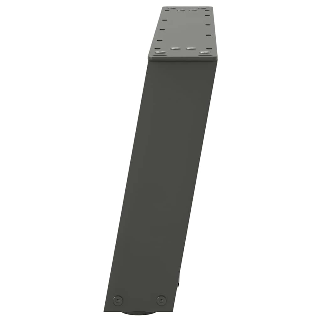 Salongbordben U-formet 2 stk antrasitt 60x(30-31) cm stål