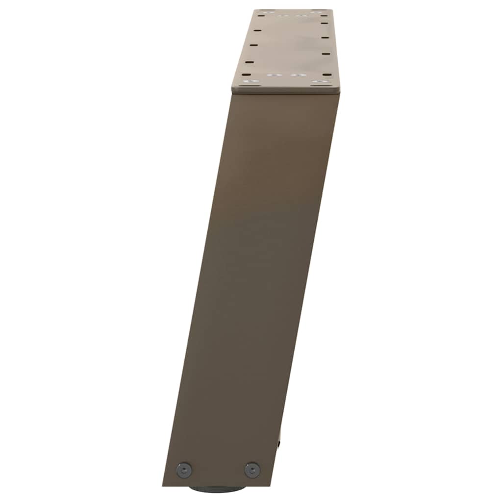 Salongbordben U-formet 2 stk naturstål 60 x (30-31) cm stål