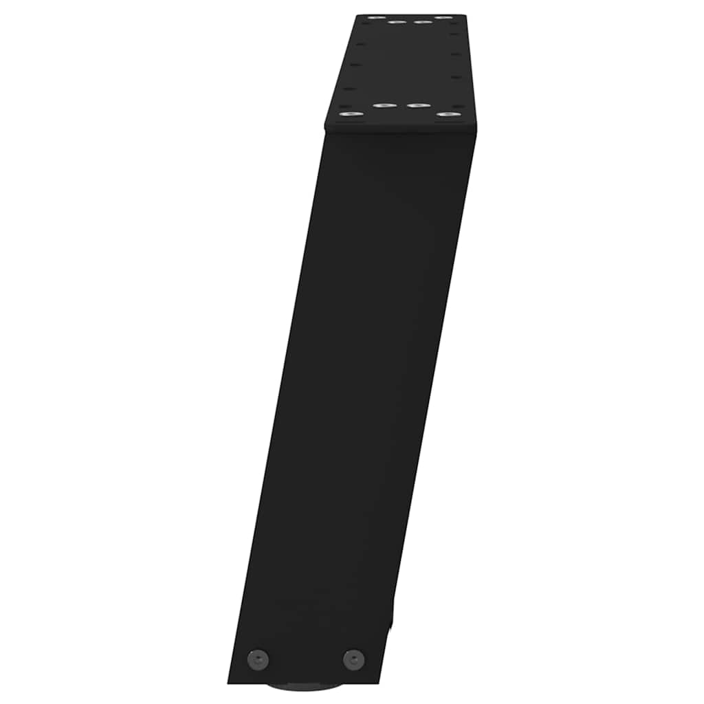 Salongbordben U-formet 2 stk svart 70 x (30-31) cm stål