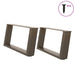 Salongbordben U-formet 2 stk naturstål 70 x (30-31) cm stål