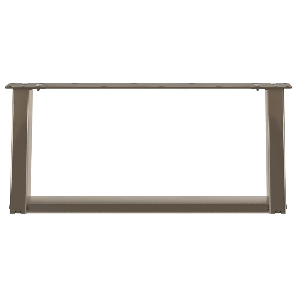 Salongbordben U-formet 2 stk naturstål 70 x (30-31) cm stål