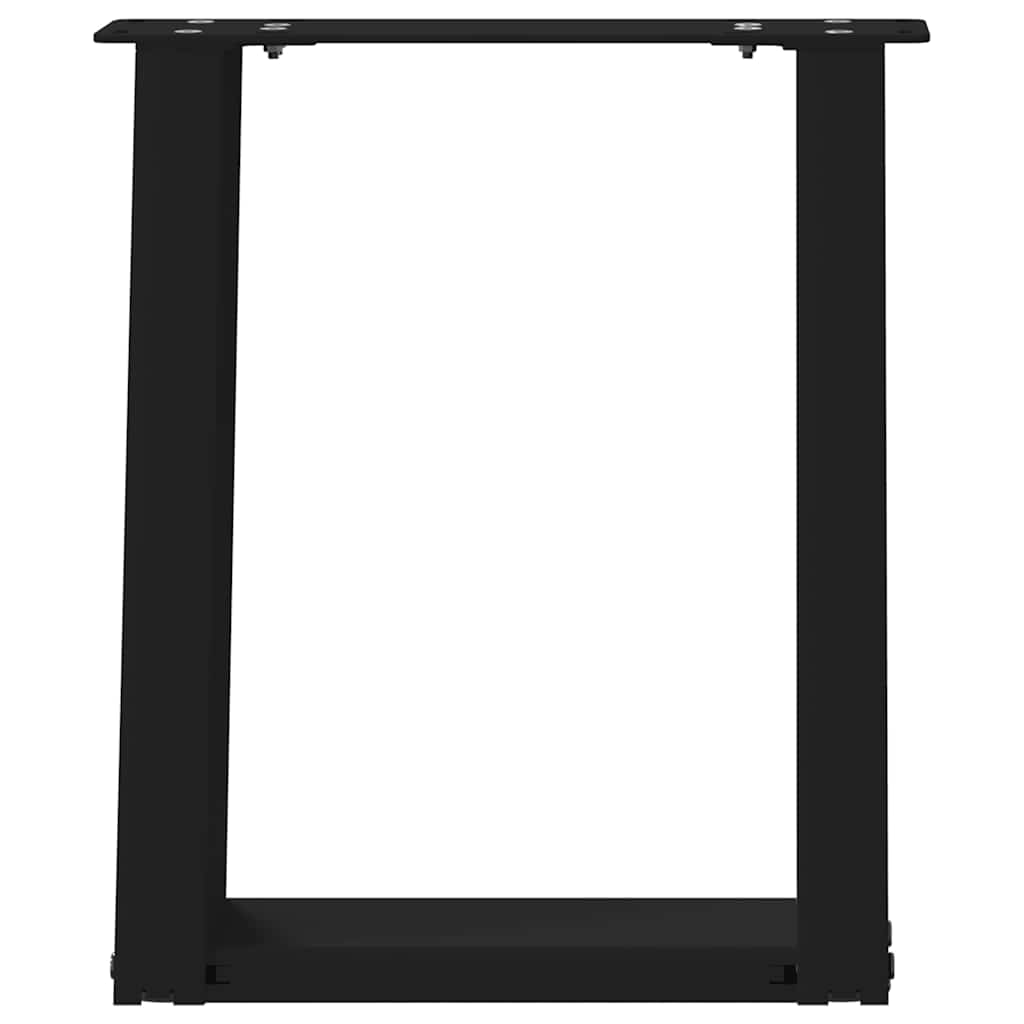 Salongbordben U-formet 2 stk svart 28 x (42-43) cm stål