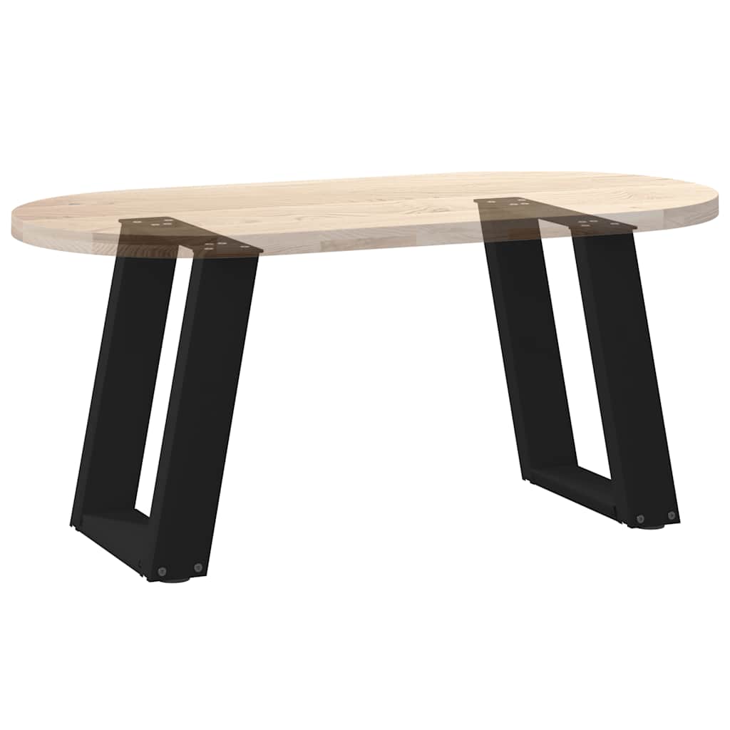 Salongbordben U-formet 2 stk svart 28 x (42-43) cm stål